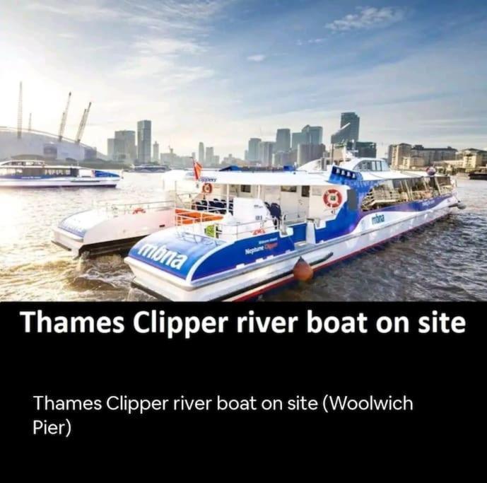 Snuggle Inn - Riverside Apartments - Views Over Looking London River Thames, Close To O2 Arena, London Excel, London City Airport, Thames Clipper- River Boat Service, Woolwich Ferry, Onsite Parking, Twin Room Option Available Exteriör bild